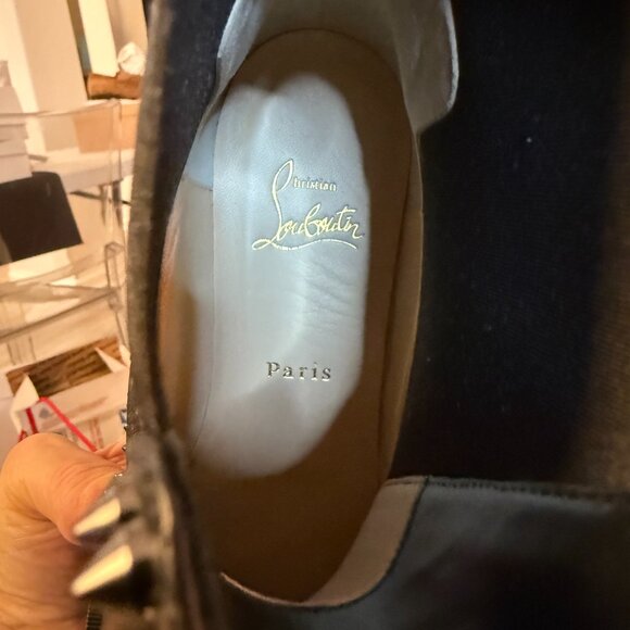 Christian Louboutin 3221092 Out Lina Spike Lug Black Calf Ankle Boot, 38.5, 39.5 - Picture 16 of 16